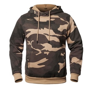 2026Camo Sleeves Plain Panel <b>Jumper</b> Men's Custom Pull Over Hoodie Plain Heavyweight Fleece Blank Men's Camo <b>Pullover</b> Hoodies - Product Image 6