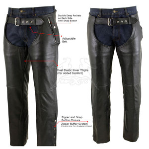 Durable Full Leather <b>Chaps</b> Classic Design Full Leather <b>Chaps</b> Suitable For <b>Riding</b> Practice And Outdoor Activities - Product Image 5