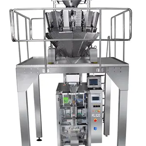 Rl520 Automatische Verticale Verpakkingsmachine Vffs Voedsel Aardappelchips Kruiden Poeder Noten Korrels Zakje Verpakkingsmachines