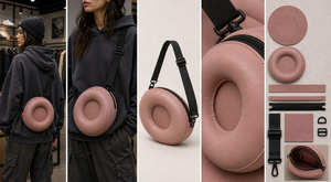 Sac bandoulière minimaliste en similicuir rose, forme ronde, sangle unique, fermeture éclair, toutes saisons, usage quotidien, sac à bandoulière pour femme - Product Image 1