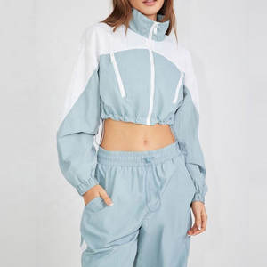 Conjunto Deportivo de 2 Piezas para Mujer, Cortavientos Informal de Lujo, Personalizado con Contraste de Color, Ligero e Impermeable - Product Image 3