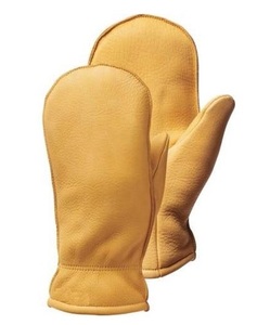 Gants d'hiver en cuir pour temps froid, mitaines chaudes doublées de polaire, gants isolés pour usage extérieur - Product Image 1