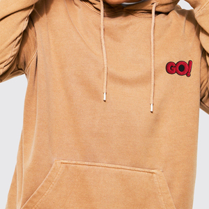 Sudadera con Capucha para Hombre, Corte Regular, 100% Algodón, Cuello Alto con Cierre de Cremallera, Bordado GO! Logotipo en el bolsillo frontal, estilo casual de invierno - Product Image 2