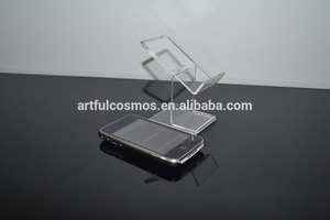 Soporte de teléfono móvil acrílico transparente único personalizado de fábrica 2025 para accesorios de escritorio de oficina organización de escritorio - Product Image 3