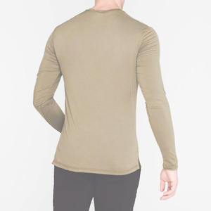 Camisetas de Manga Larga para Hombre, Nuevas para Invierno, 100% Algodón, Ecológicas, de Secado Rápido, Cuello Redondo, Corte Regular, Color Personalizado, Ropa Deportiva, Gimnasio - Product Image 6