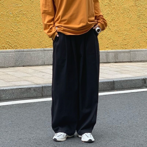 100% algodón holgado pierna ancha de gran tamaño japonés Y2k hasta el tobillo pantalones largos Harem Casual Sport 2023 nuevo caqui XXXL - Product Image 3