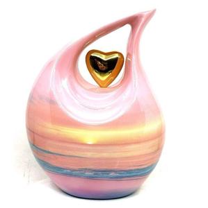 Hermosas Urnas de Cremación para Adultos en Forma de Lágrima con Corazón en Color Rosa, para Cenizas Funerarias, 200 Pulgadas Cúbicas, Ecológicas y Duraderas - Product Image 3
