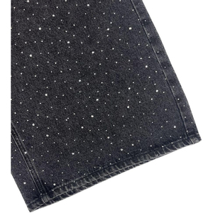 Shorts en jean vintage pour homme avec strass et croix, 100 % coton, style streetwear, pour l'été et les tenues décontractées - Product Image 5