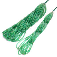 Perles de Chrysoprase Vert Naturel de Haute Qualité, Forme Rondelle Facettée, 3-4 mm, Fil de Pierres Précieuses de 16 Pouces, Certifié par un Certificat Tierce Partie
