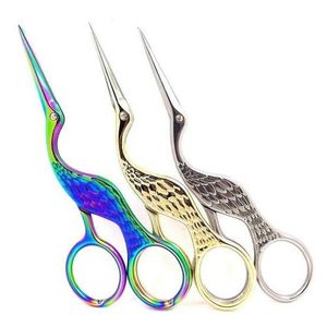 New Edition Vintage Style Stainless Steel Beauty Salon Brow Eyebrow Cosmetic Trimming Crane <b>Scissors</b> & <b>Sewing</b> Tailor <b>Scissor</b> - Product Image 1