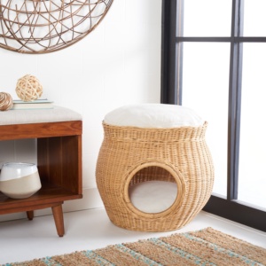 Rattan pet canopy <b>beds</b> eco friendly dog <b>house</b> handweave puppy <b>bed</b> <b>houses</b> competitive price - Product Image 4