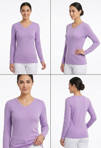 Haut de blouse médicale pour femme, à manches longues, personnalisable, vente en gros - Product Image 5