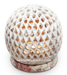 Bougeoir en pierre ollaire naturelle fait à la main de forme ronde avec la meilleure qualité pour le cadeau d'entreprise et le but de cadeaux - Product Image 4