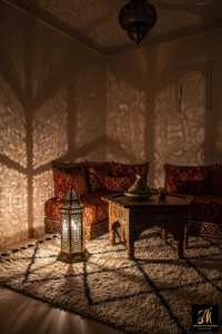 <b>Decor</b> Inspired Handmade Eco-Friendly Metal <b>Moroccan</b> Lantern with Intricate Patterns for Christmas Ambient Mood Lighting - Product Image 4