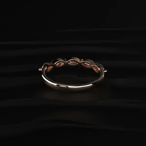 Nouvelle arrivée : bague demi-éternité en diamant taille marquise, couleur D-E, pureté VVS-VS, éclat brillant, brillance maximale, bague accrocheuse pour femme - Product Image 5