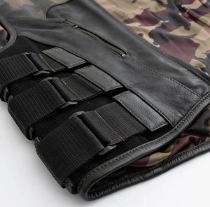 Gilet en cuir pour homme style camouflage Hunt Club, le plus vendu, nouveau design camouflage personnalisé, gilet professionnel en cuir de mouton pour homme - Product Image 3