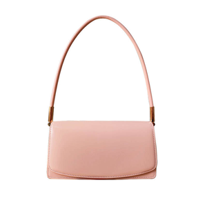 Bolso de Moda Rosa, de Cuero Genuino, Estilo Vintage, Bolso de Hombro, Bolso Bandolera, Clásico, Casual, para Mujer - Product Image 1