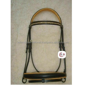 Bridas de cuero acolchadas para montar a caballo de la mejor calidad, cómodas y elegantes bridas decorativas para caballos - Product Image 2
