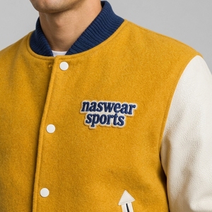 Unique Design Men Classic Wool Varsity <b>Jacket</b> for men Wholesale price Breathable Men varsity <b>Jacket</b> With <b>Leather</b> Sleeves - Product Image 6