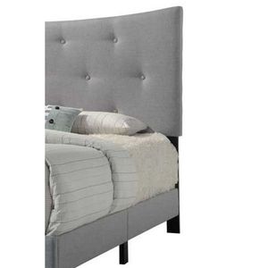 Letto Queen Size Venacha in Tessuto Grigio, Elegante Letto Imbottito per Comfort e Stile - Product Image 5