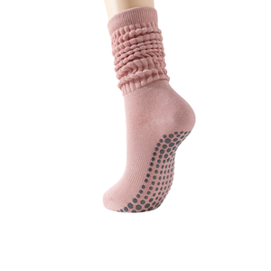 OEM Wholesale Women Thick <b>Grip</b> Slouch <b>Socks</b> Anti-Slip Knitted Design Cotton Crew <b>Grip</b> Anti Slip Pilates Ankle Yoga <b>Socks</b> - Product Image 2