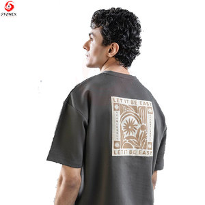 เสื้อยืดทรงบ็อกซ์โอเวอร์ไซส์สำหรับผู้ชาย เนื้อผ้านุ่ม ระบายอากาศได้ดี ผลิตจากผ้าฝ้ายเป็นมิตรกับสิ่งแวดล้อม ดีไซน์สั่งทำได้ สไตล์สตรีทแวร์ เสื้อผ้าลำลองสำหรับฤดูร้อน แบรนด์แฟชั่น - Product Image 3