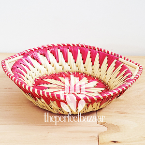 Cesta Abierta Hecha a Mano con Hierba Moonj Natural, con Asa, Ecológica, Duradera, Mini, Multiusos - Product Image 2