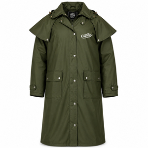 Manteau long imperméable et coupe-vent en toile cirée pour femme, style duster, idéal pour l'équitation et les activités de plein air, modèle OEM - Product Image 1