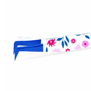 Pince à cils à motif floral avec pointes bleues lisses en plastique de précision pour extension de cils - Product Image 3