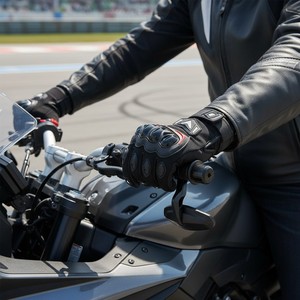 Breathable Fabric Men Motorbike Racing <b>Gloves</b> Factory Manufacture 100% Leather Made Riding <b>Gloves</b> - Product Image 5