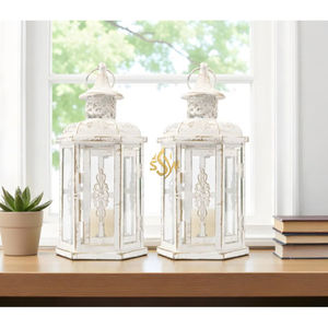 Black Color Powder Coated Metal <b>Lantern</b> <b>for</b> <b>Sale</b> Indoor and Outdoor Tabletop Wedding Decor Glass & Metal Luxury Candle Container - Product Image 2