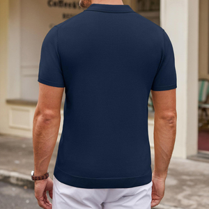 Hot Selling Men Polo Shirts Breathable Cotton Casual Wear New Design Custom Logo Solid Color Plus Size High Quality Polo Top - Product Image 3