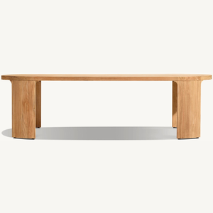 Table rectangulaire en teck écologique, style moderne, idéale pour les repas en plein air, en promotion. - Product Image 6