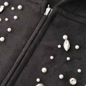 Rhinestone Fashion Hoodie Oversized Pullover Casual Streetwear Rhinestone Graphic Streetwear Hoodies - Product Image 6