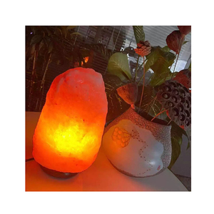 Lámpara de Sal Rosa del Himalaya Natural, Cristal de Roca, Luz Nocturna para Dormitorio, Sala de Estar u Oficina, Brillo Cálido, Decorativa, Lámpara de Mesa para el Hogar - Product Image 6