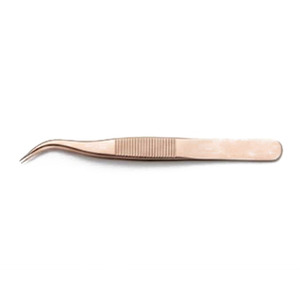 Pinzas para Pestañas Personalizadas de Acero Inoxidable Mate Antideslizantes, Color Negro, Herramienta Profesional para Pestañas - Product Image 1