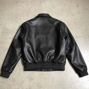 Chaqueta de Cuero PU con Estampado Personalizado OEM de Alta Calidad, Chaqueta de Motociclista con Cierre y Estampado en Relieve para Hombre - Product Image 4