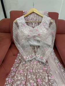 Premier Kritva Fashion Prêt-à-porter Saree Lehenga en Georgette et filet doux, traditionnel, pour fêtes d'hiver et d'automne, style ethnique glamour haut de gamme, prêt-à-porter clé en main - Product Image 5