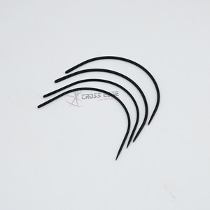 Agujas curvas tipo C de varios tamaños para coser pelucas, kit de herramientas para extensiones de cabello, agujas de acero inoxidable para hacer pelucas. - Product Image 1