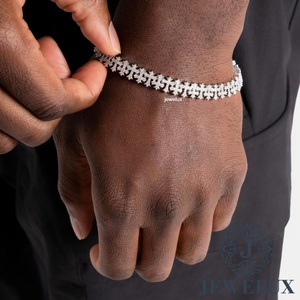 New Arrival Moissanite Tennis Bracelet Iced Out Hip Hop Jewelry <b>for</b> <b>Men</b> Women Custom Length Gold Plated <b>Silver</b> Chain Wholesale - Product Image 1