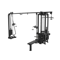 Machine de musculation multi-stations commerciale 5 personnes avec câble, cadre en tube carré rectangulaire, modèle SSP891-Multiuser pour entraînement de force