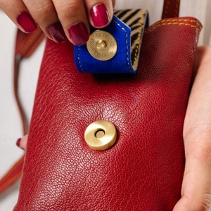 กระเป๋าถือหนังวัวแท้ขนาดเล็กของผู้หญิงหรูหราแปลกใหม่กระเป๋าถือสะพายข้างกระเป๋าใส่โทรศัพท์มือถือขนตะวันตก - Product Image 3