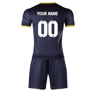 Conjunto de Uniforme de Fútbol Personalizado 100% Poliéster, Económico, para Entrenamiento, Cuello Redondo, Diseño con Parches, Impresión Láser, Unisex - Product Image 3