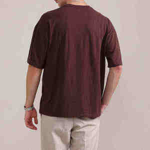 High Quality Mens Shoulder <b>Falling</b> Oversized <b>T</b> <b>Shirt</b> 350G Heavy 100 Percent Cotton Round Neck Fashion Tee - Product Image 5