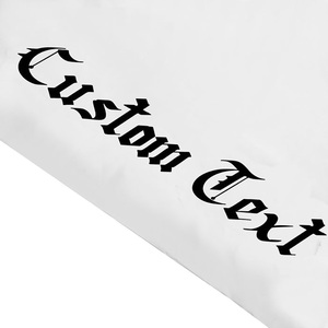 Bandera colgante con texto personalizado, banderín bordado en blanco y negro para adultos - Product Image 3