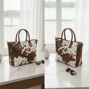 Bolso Tote Grande de Cuero Vacuno con Pelo para Mujer, con Bordado, Diseño de Lujo Multifuncional para Verano y Otoño - LHTB-0036 - Product Image 2