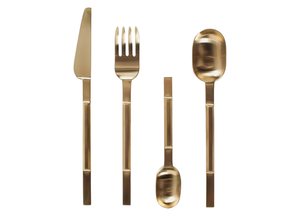 Gold Cutlery <b>Set</b> Heavy Weight Stainless Steel <b>Flatware</b> <b>Set</b> for Hotel Use Gold Stainless Steel Cutlery <b>Set</b> Elegant <b>Flatware</b> - Product Image 2