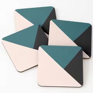 Juego de posavasos de madera con adhesivos esmaltados para decoración del hogar, para protección de superficies de bebidas - Product Image 2