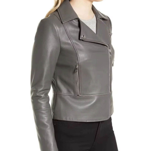 Women Faux Leather Jacket Loose Fit Vintage Biker <b>Coat</b> <b>Zipper</b> Stand Collar Casual Autumn Winter Outerwear - Product Image 5