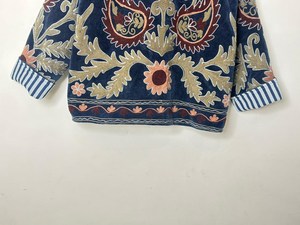 Indian Artwork Treasures Handcrafted Suzani Velvet <b>Jacket</b> Ethnic Embroidered Outerwear Winter Coat Boho And <b>Hippie</b> Style Blazer - Product Image 5
